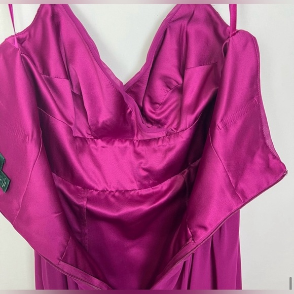 Lauren Ralph Lauren Halter Bow Dress in berry - Size: 4 - Picture 14 of 15